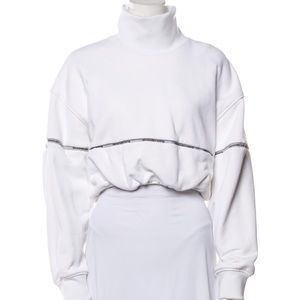Alexander Wang white sweatshirt crop top